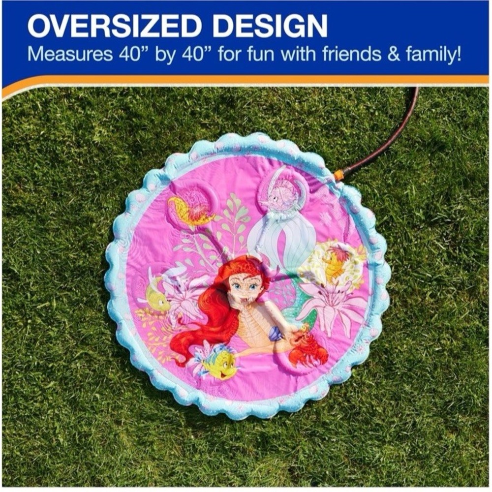 SwimWays Disney Princess Ariel Outdoor Splash Mat Water Sprinkler Age 1+ - Picture 5 of 6